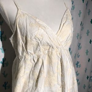 White and Cream Slip Dress